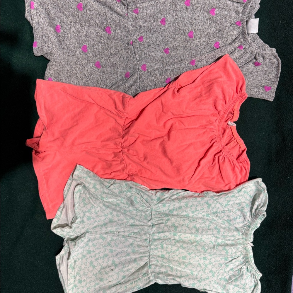 GAP Coral and Mint Toddler Romper Set
